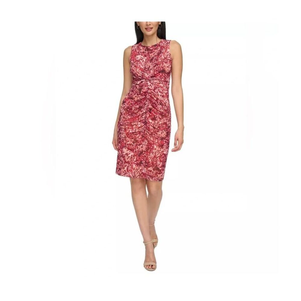 Vince Camuto Womens Printed Mesh Bodycon Dress, NWT